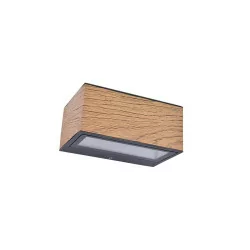 LUTEC GEMINI Outdoor wall lamp LED 4000K wooden