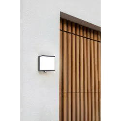 LUTEC DOBLO SOLAR with sensor outdoor wall lamp IP44 4000K