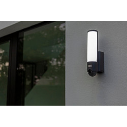 LUTEC ELARA Outdoor wall lamp with motion sensor + camera