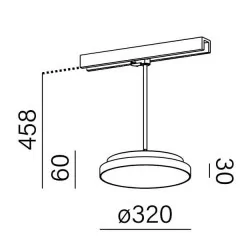 AQFORM BLOS round LED suspended track 16424