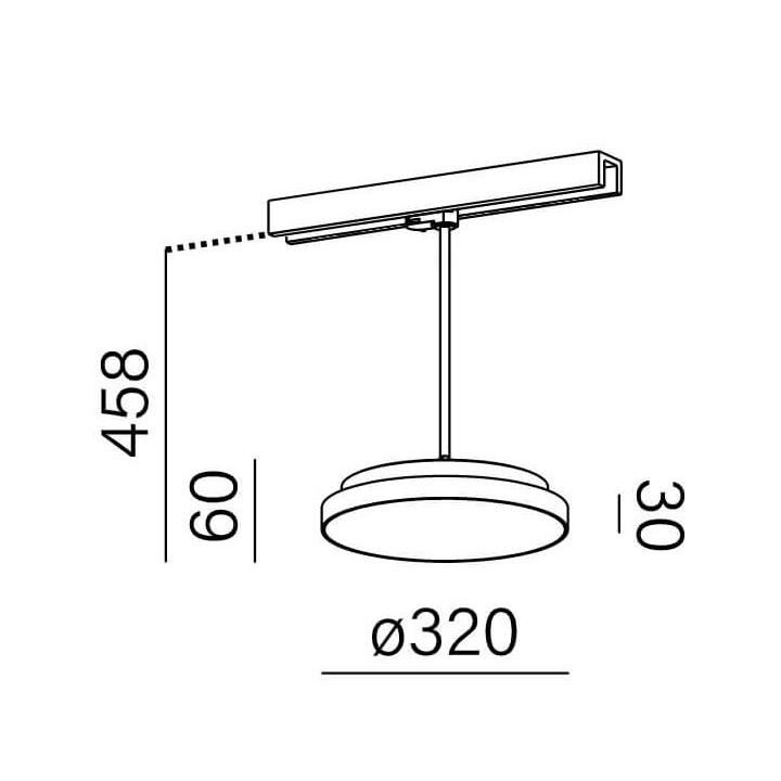 AQFORM BLOS round LED zwieszany track 16424