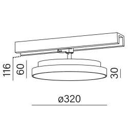 AQFORM BLOS round LED track 16423 3-phase