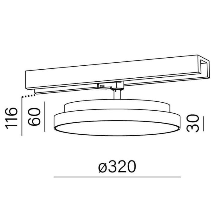 AQFORM BLOS round LED track 16423 do szyn 3F