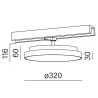 AQFORM BLOS round LED track 16423 3-phase