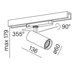 AQFORM HYPER zoom LED track 16446 for 3F led spotlight