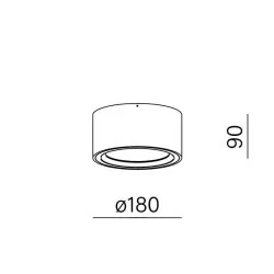 AQFORM MINI RING rim LED natynkowy 47026 18cm