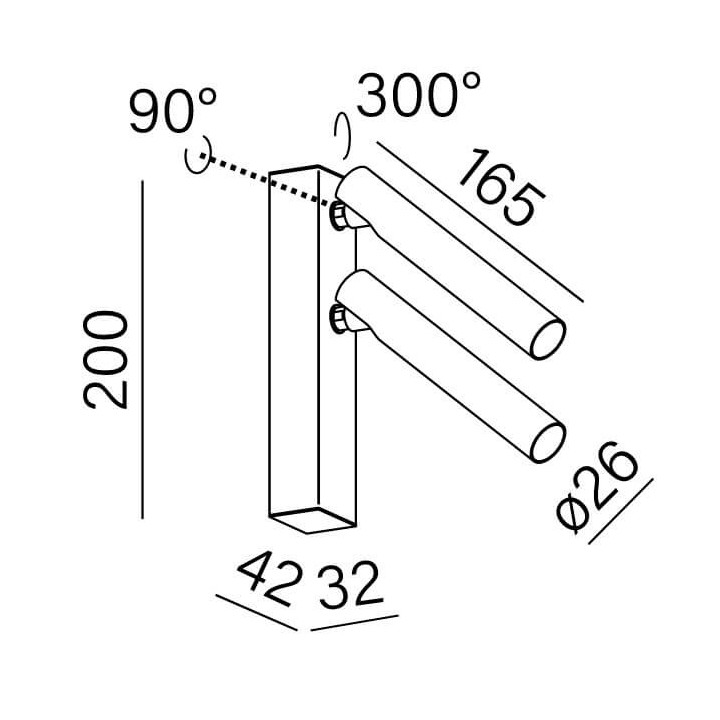 AQFORM PET micro R x2 LED wall 26533