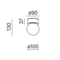 AQFORM MODERN BALL simple mini LED hermetic natynkowy 47016