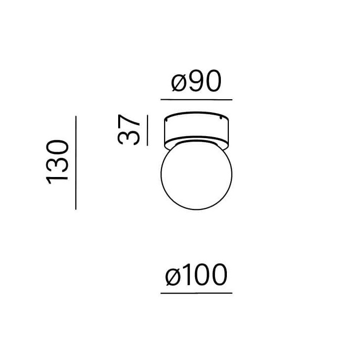 AQFORM MODERN BALL simple mini LED hermetic natynkowy 47016