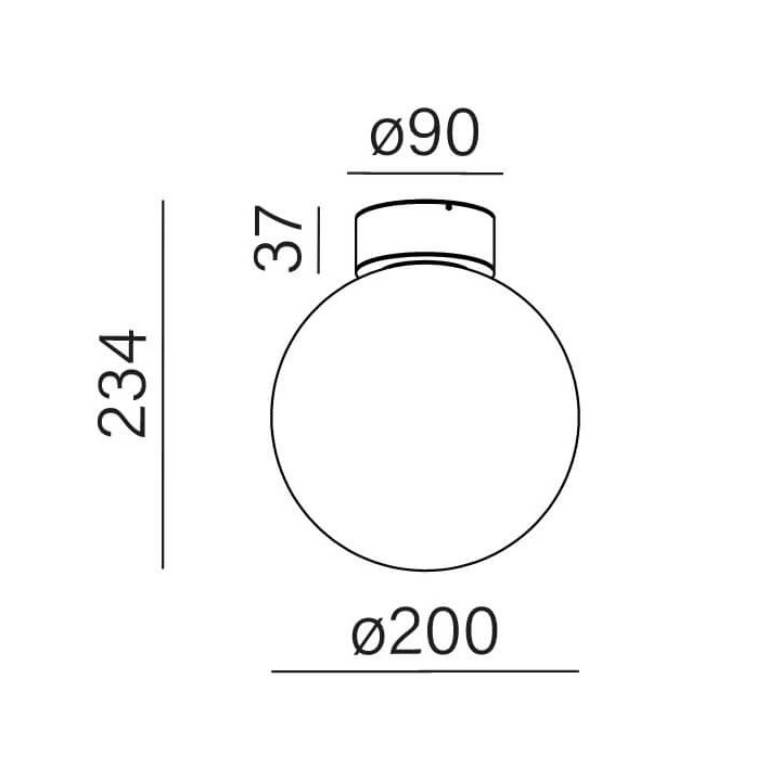 AQFORM MODERN BALL simple maxi LED hermetic natynkowy 47014