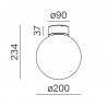 AQFORM MODERN BALL simple maxi LED hermetic surface 47014