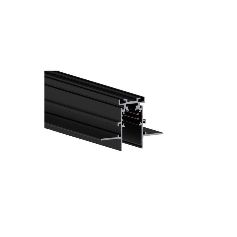 Deep magnetic rail recessed into plasterboards white, black 1m, 2m