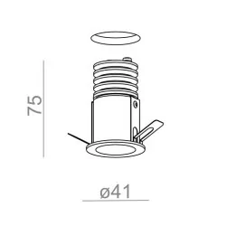 Aqform HOLLOW micro LED hermetic recessed 38011