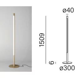 AQFORM THIN TUBE LED upright 26551 smukła lampa stojąca 150cm