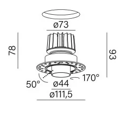 AQFORM SWING next LED trimless recessed 38036