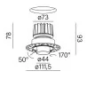 AQFORM SWING next LED trimless recessed 38036