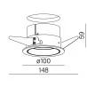 AQFORM PUTT maxi LED recessed 38017 with frame