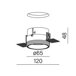 Aqform PUTT Midi LED trimless recessed 38016