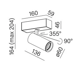 AQFORM HYPER zoom LED spot 16448 surface mounting