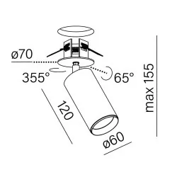 AQFORM PET next LED G/K reflektor 16412 wpuszczany