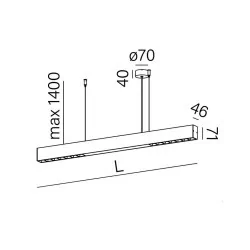 AQFORM OPTIMA 59886 LED suspended 98cm-168cm