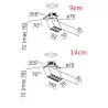 AQFORM RAFTER points LED G/K spot 16420, 16416 recessed