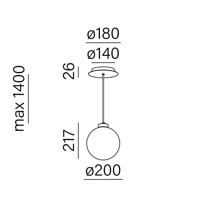 AQFORM MODERN BALL simple maxi LED zwieszana 59873