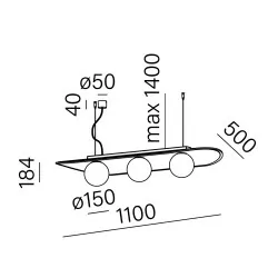 AQFORM AQfelt OVALL BALL LED suspended 59897 modern lamp