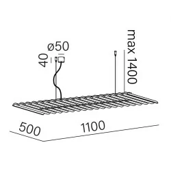 AQFORM AQfelt WAVE RAFTER LED suspended 59899 for office