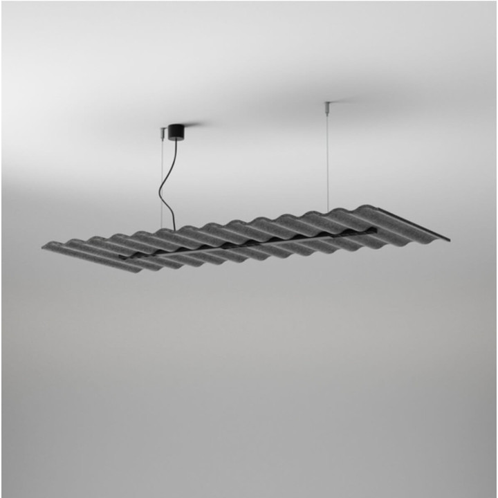 AQFORM AQfelt RAFTER WAVE points LED section suspended 59900 office
