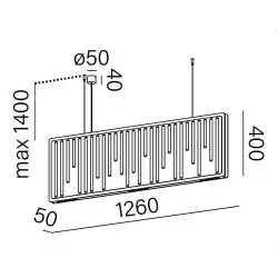 AQFORM AQfelt STAVE RAFTER points LED section suspended 59863 made of felt