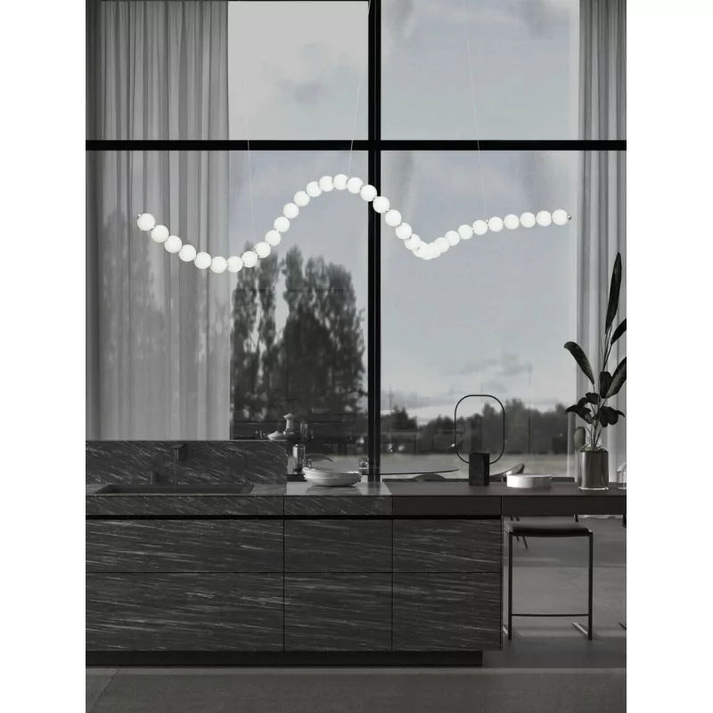 LUCES MOCA LE42745 pendant LED lamp 99W chrome + acrylic balls