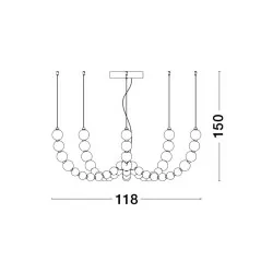 LUCES MOCA LE42746 lampa wisząca LED 130W