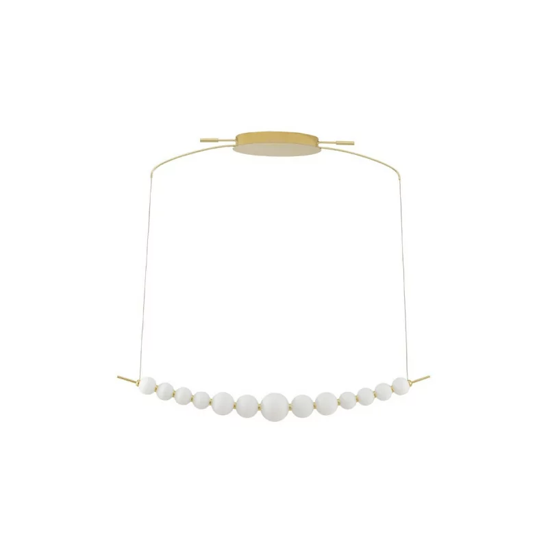 LUCES MOCA LE42747 pendant LED lamp 32W gold + white acrylic