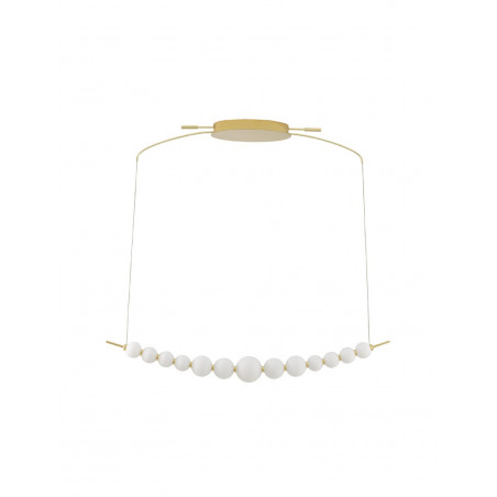 LUCES MOCA LE42747 pendant LED lamp 32W gold + white acrylic