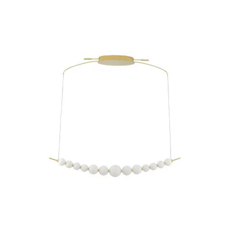 LUCES MOCA LE42747 pendant LED lamp 32W gold + white acrylic