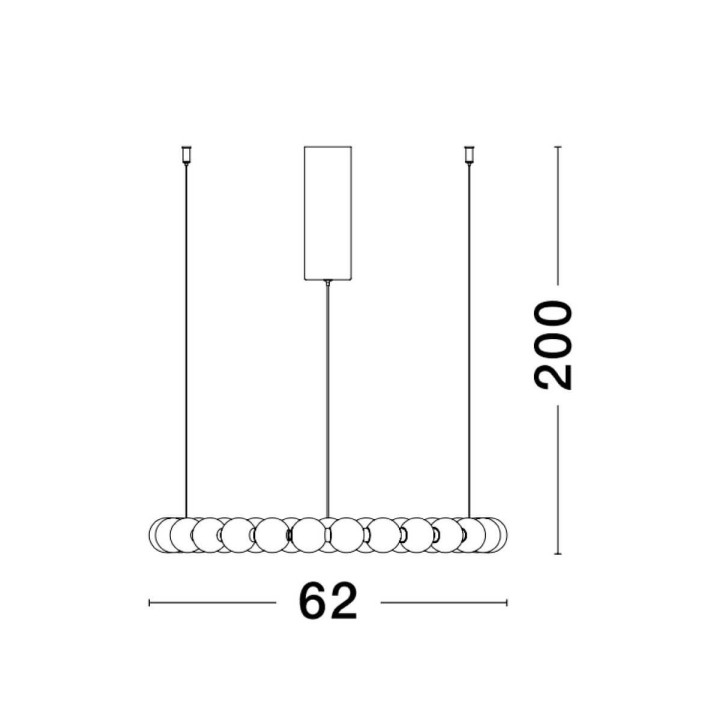 LUCES MOCA LE42748 lampa wisząca LED 62cm