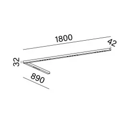 AQFORM LENS LINE 180x89 LC LED natynkowy 47024 lewa