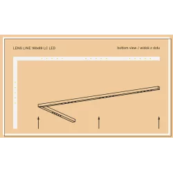 AQFORM LENS LINE 180x89 LC LED surface 47024 left modern LED lamp L