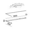 AQFORM LENS LINE 180x89 LC LED recessed 38037 left