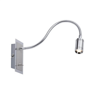 Zylindro Flex LED wall lamp with chrome switch 1x3W Paulman