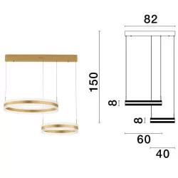 LUCES COLIMA LE42754 wisząca LED 124W