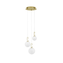 LUCES YARA LE42758 pendant LED lamp 25,8W gold + white balls