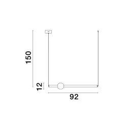 LUCES IGUALA LE42763 złota lampa wisząca LED 10W