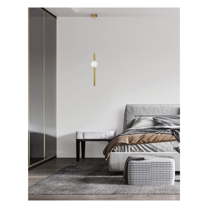 LUCES IGUALA LE42762 pendant LED lamp 10W gold + white ball