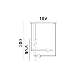 LUCES IGUALA LE42764 złota lampa wisząca LED