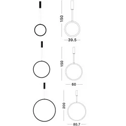 LUCES AUTLAN LE4277123456 lampa wisząca LED