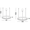 LUCES ZACAPU LE42793/4/5 pendant lamp LED 40cm, 60cm gold, wh, bk