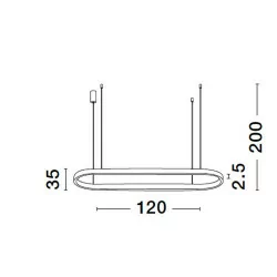 LUCES SILAO LE42797/8 lampa wisząca LED 120cm