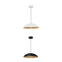 LUCES VALLES LE42805 pendant lamp LED white, black with wooden center